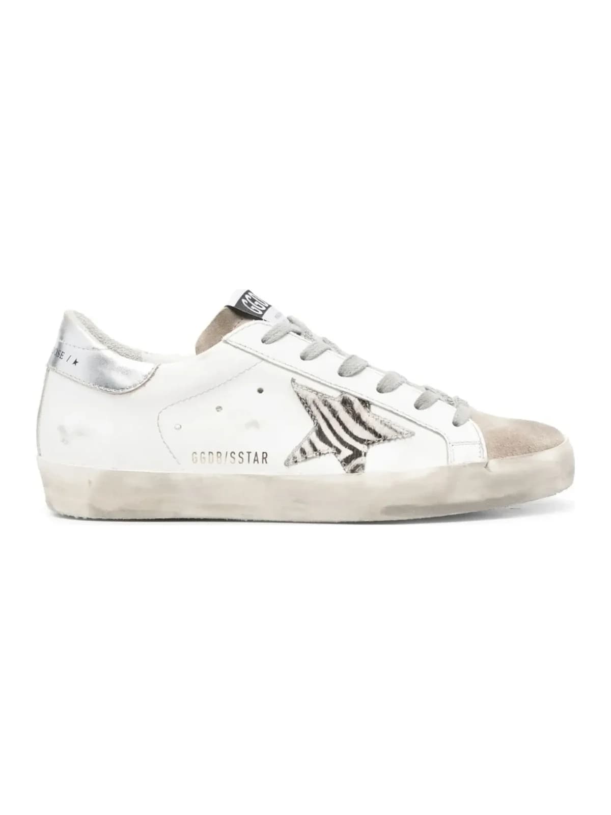 Super-Star White Zebra Pony Star Silver Heel (W)